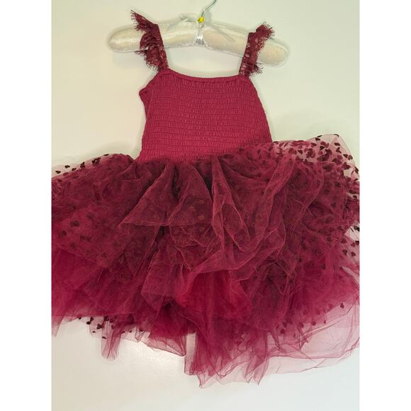Bums and Roses Red Heart Tulle Valentine's Tutu Girls 5-6 NWOT - Picture 5 of 5